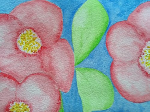 Lynne.  Feature wall, wallpaper, watercolour.